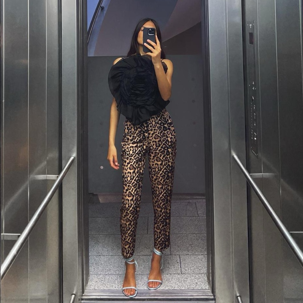 Zara leopard print pants